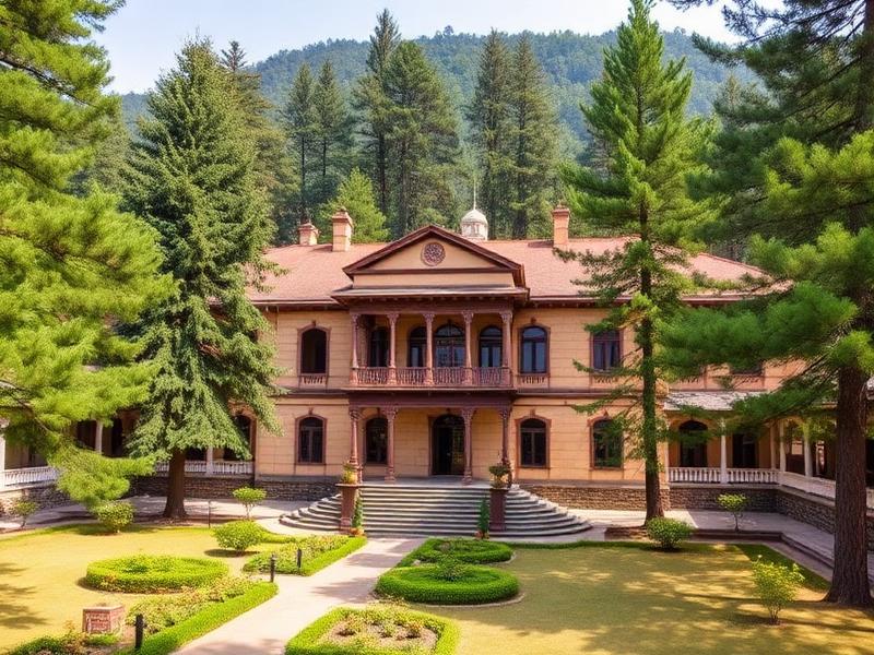 Colonial-era IVRI campus building with heritage architecture in Mukteshwar