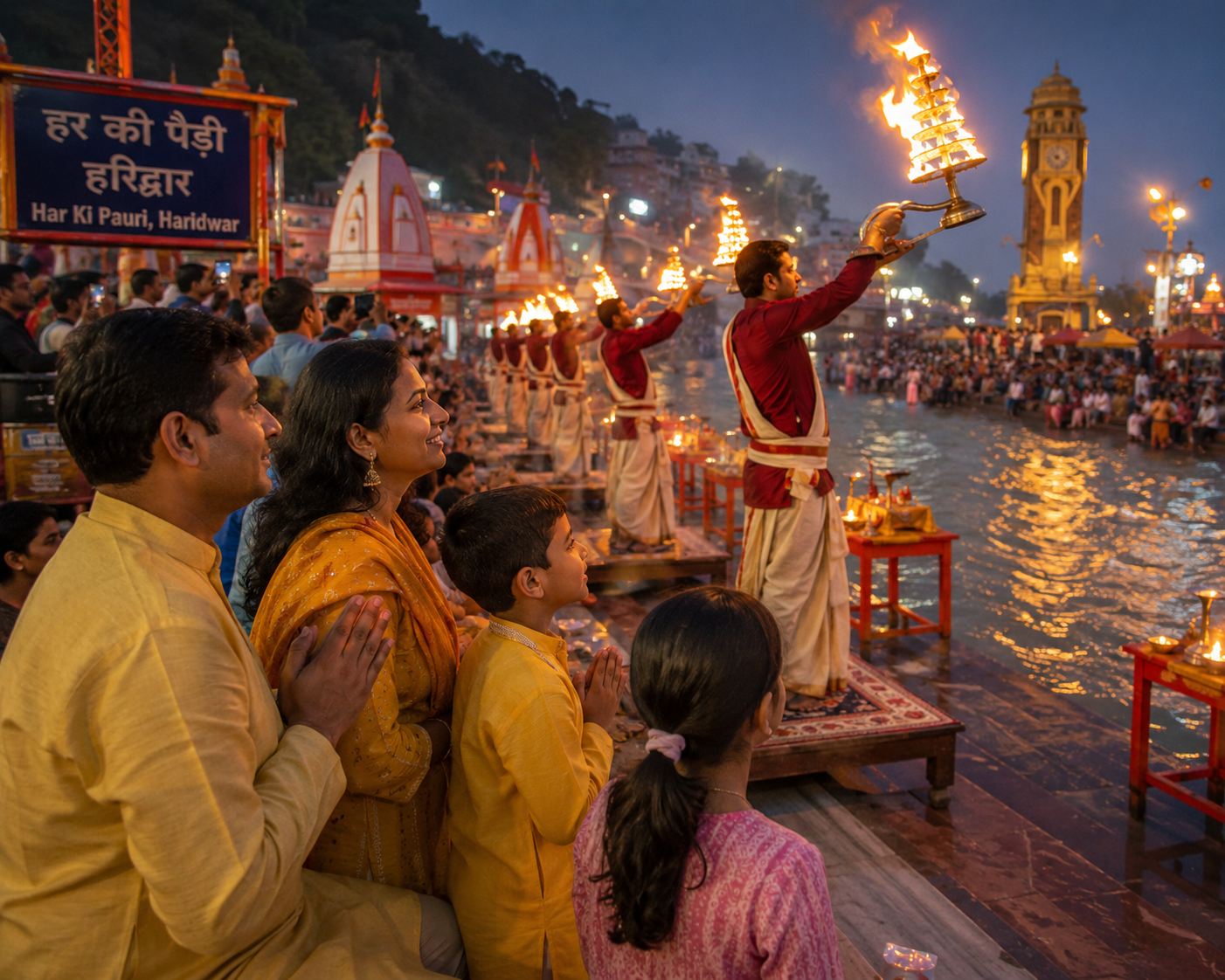 Haridwar Har Ki Pauri Ganga Aarti and temple pilgrimage