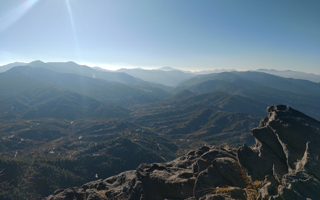 Nainital and Mukteshwar in February with lake and snowy Himalayan peaks