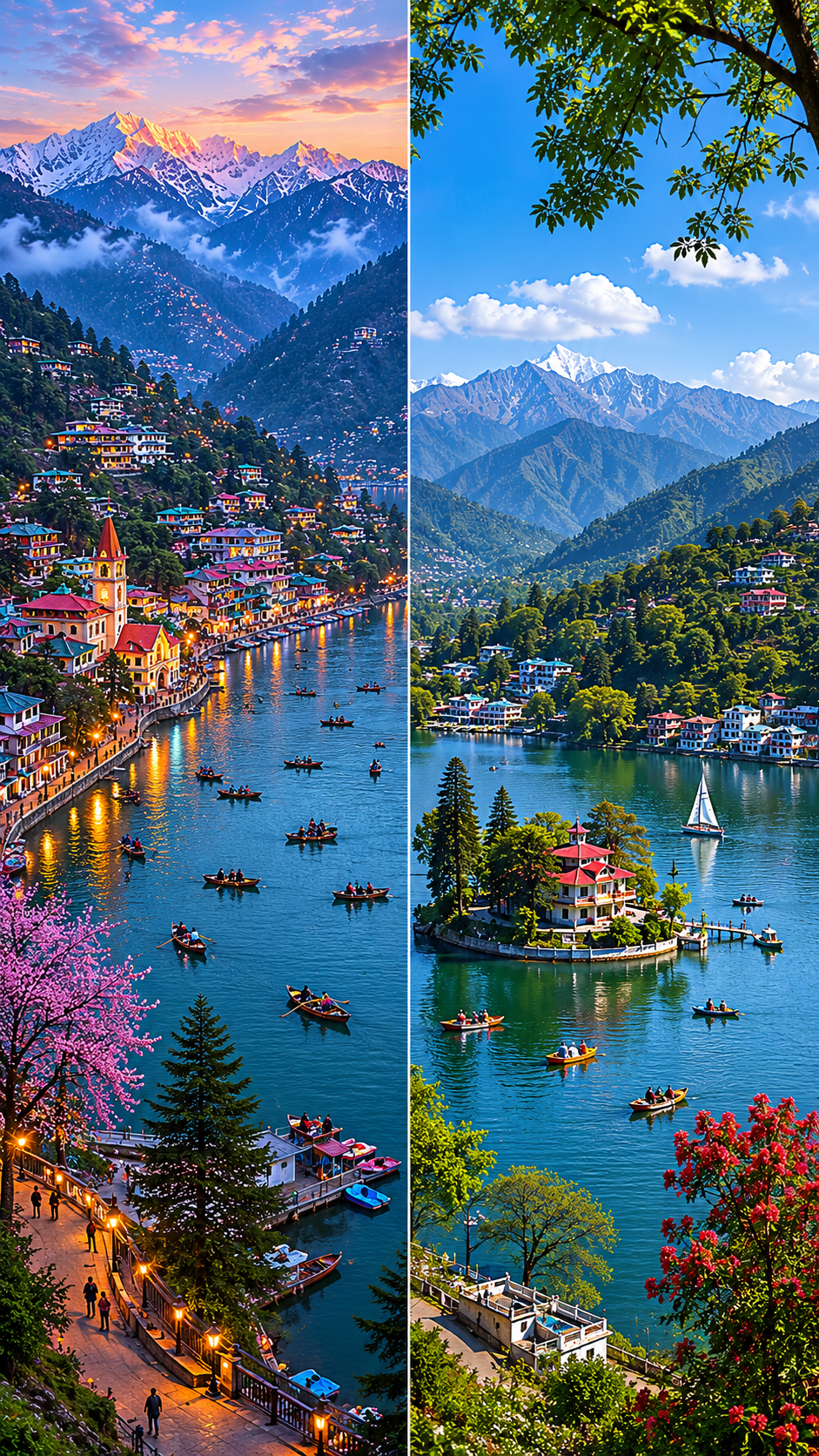 Nainital lake view for Nainital vs Bhimtal travel comparison