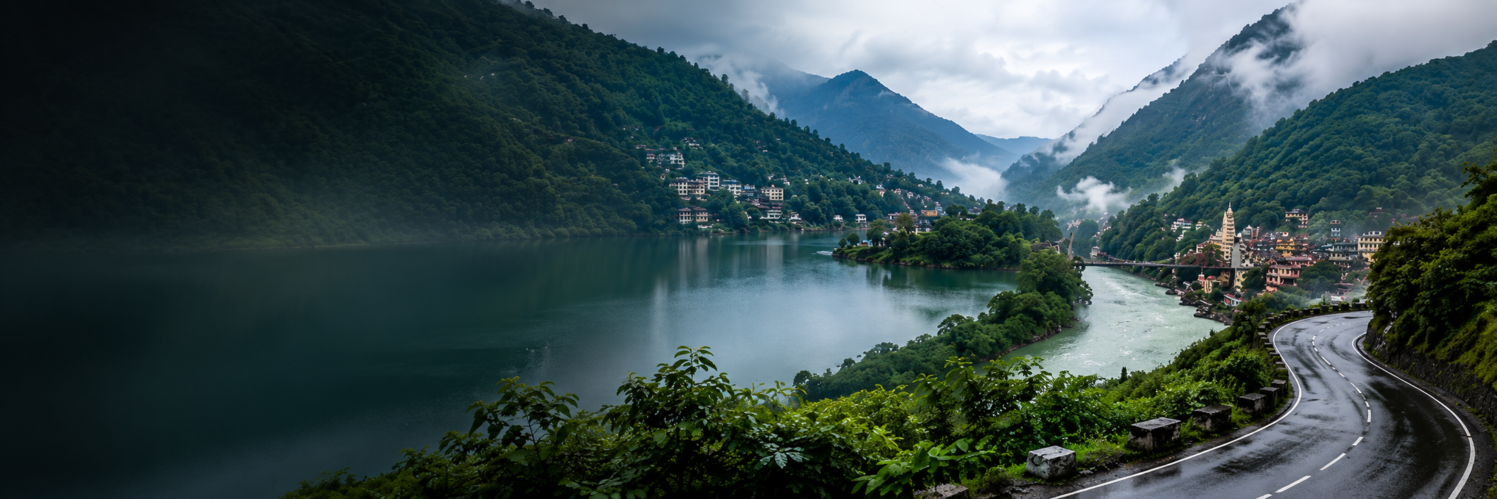 Naini Lake in monsoon