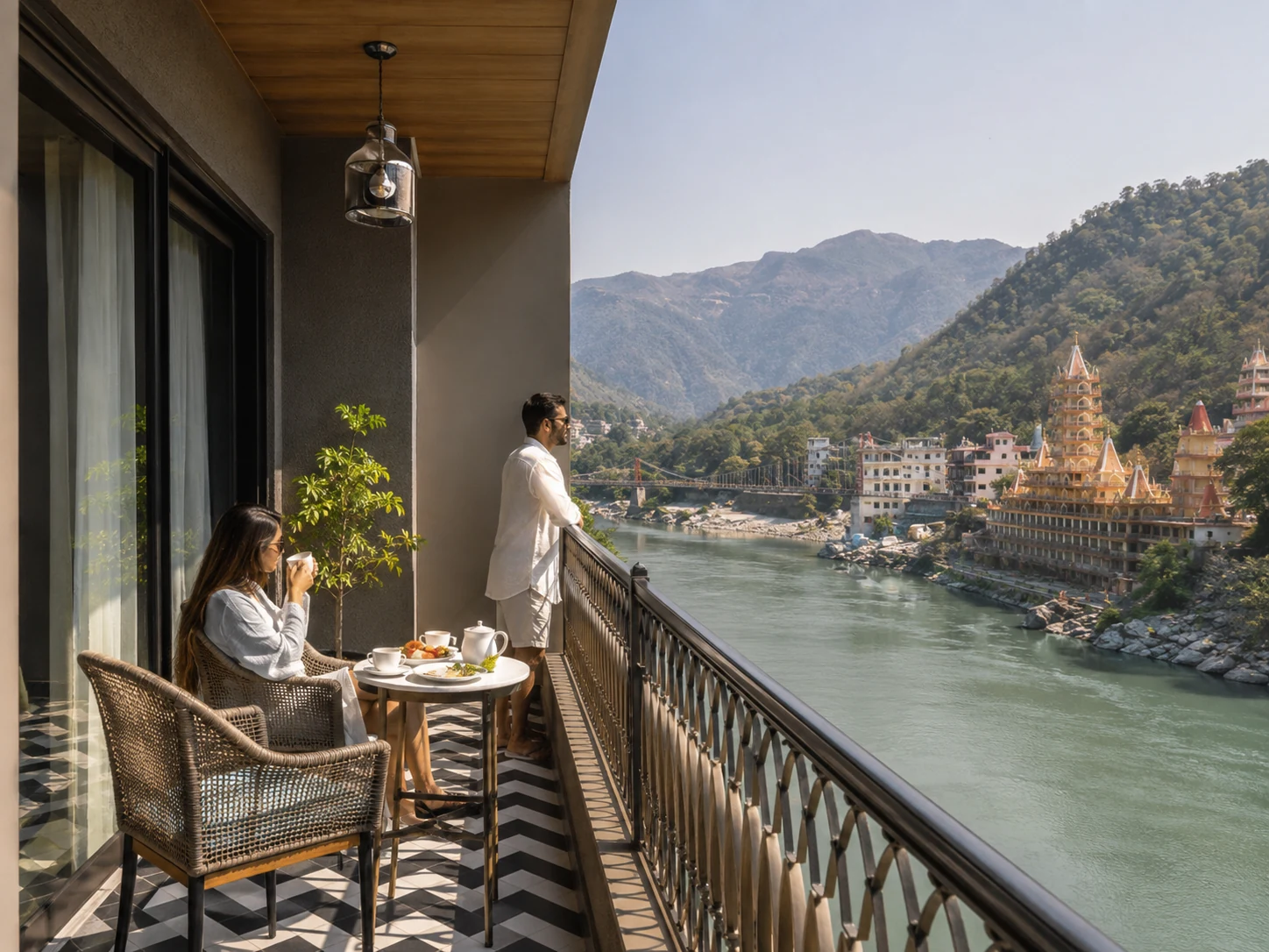 Luxury riverside resort stay in Rishikesh